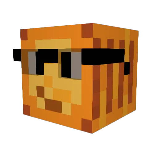 undercrystale Minecraft avatar head, 3D render