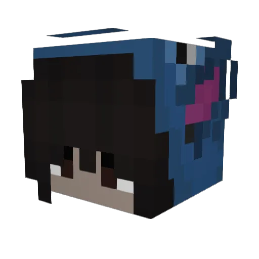 underdogsz Minecraft avatar head, 3D render