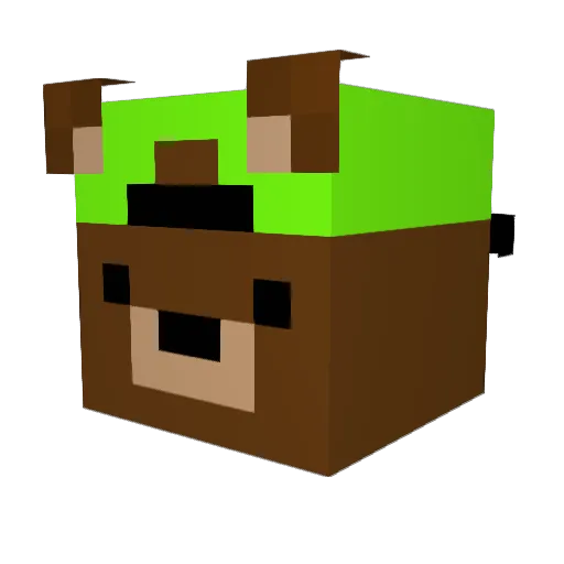 underfaxx Minecraft avatar head, 3D render