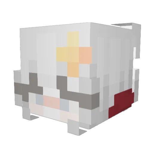 undermines Minecraft avatar head, 3D render