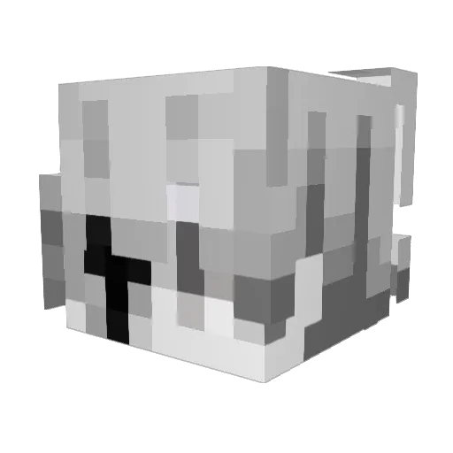 underpapyrusr Minecraft avatar head, 3D render
