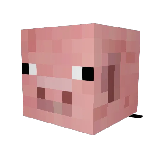 underpig2013 Minecraft avatar head, 3D render