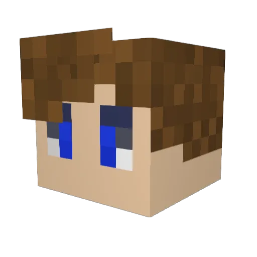 underscoreaimee Minecraft avatar head, 3D render