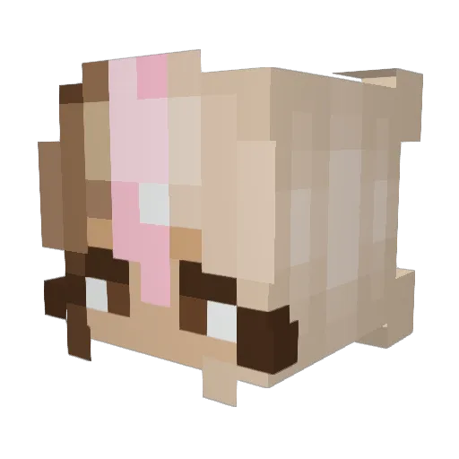 underskoreo Minecraft avatar head, 3D render