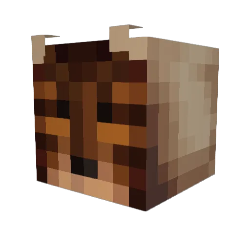 understitched Minecraft avatar head, 3D render