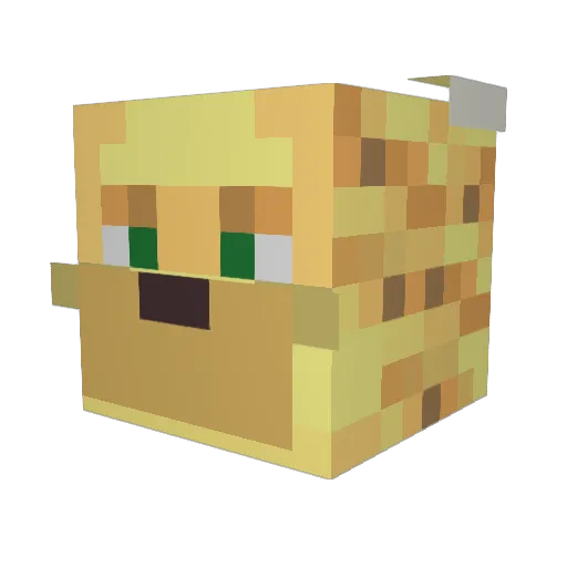 undert5 Minecraft avatar head, 3D render