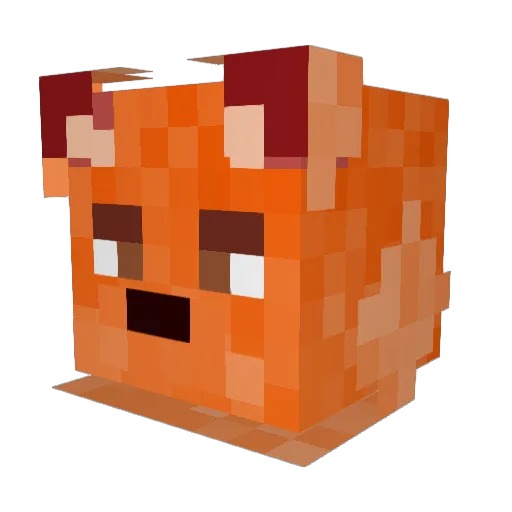 undertaul Minecraft avatar head, 3D render