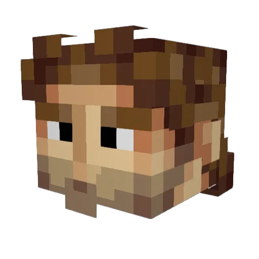 underwaterarmy Minecraft avatar head, 3D render