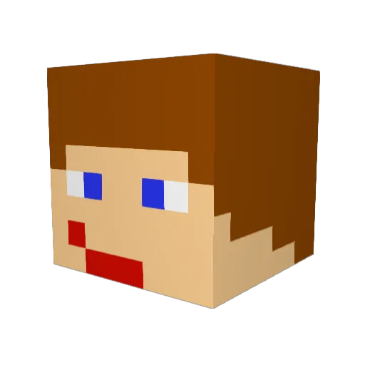 undrakdu24 Minecraft avatar head, 3D render