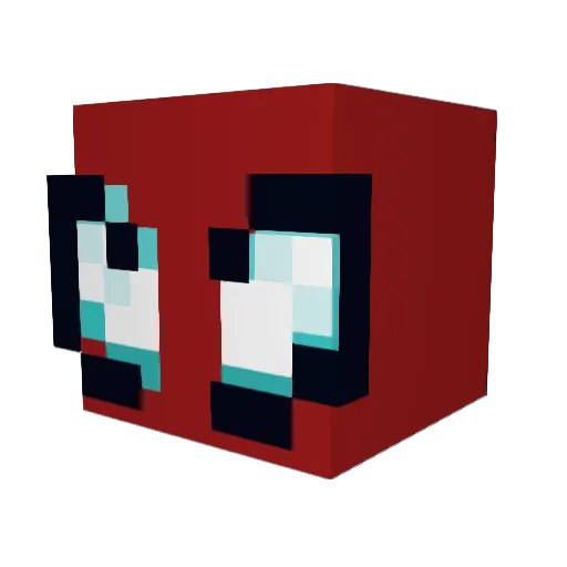 undrip Minecraft avatar head, 3D render
