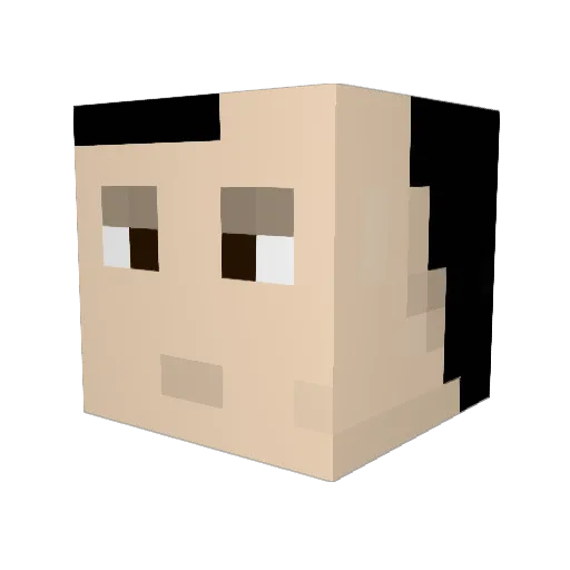 undrkovr Minecraft avatar head, 3D render