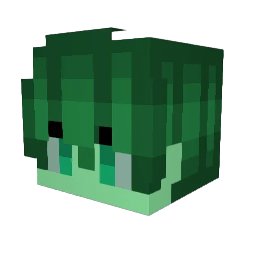 undual Minecraft avatar head, 3D render