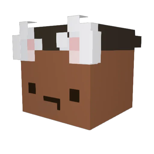 unequals Minecraft avatar head, 3D render