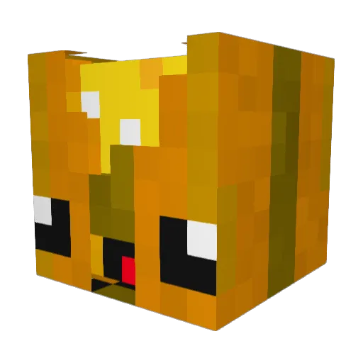 unet Minecraft avatar head, 3D render