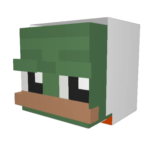 unexpect7 Minecraft avatar head, 3D render