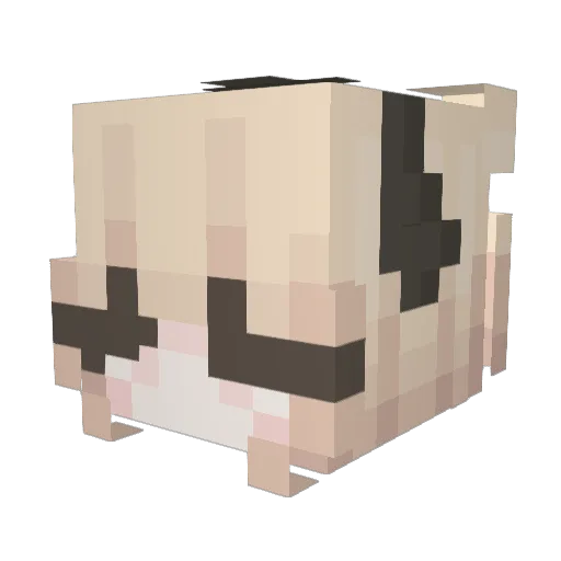 unfash Minecraft avatar head, 3D render