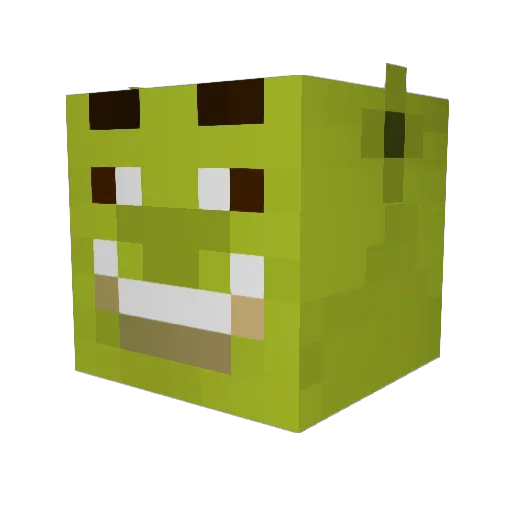 unfixedai Minecraft avatar head, 3D render