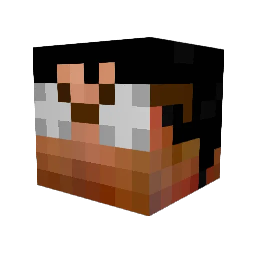 unforgivenz Minecraft avatar head, 3D render