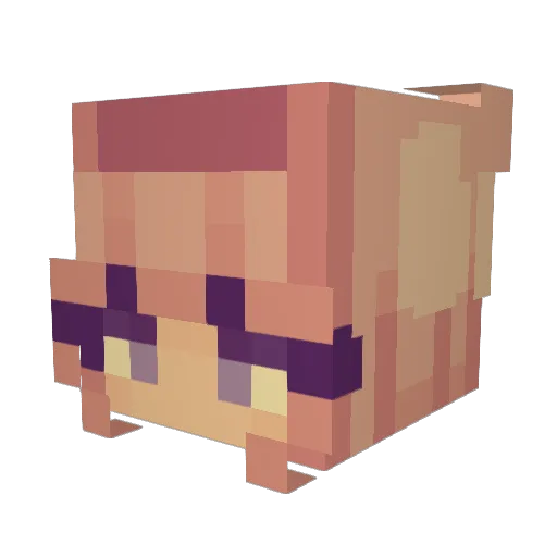 unfraiz Minecraft avatar head, 3D render