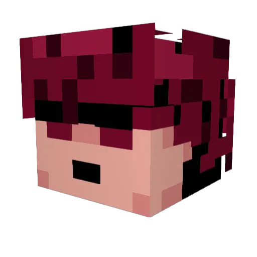 unfreiz Minecraft avatar head, 3D render