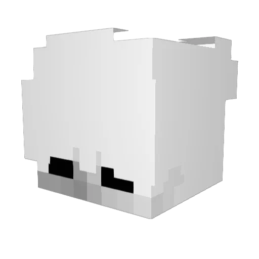 unhazed Minecraft avatar head, 3D render