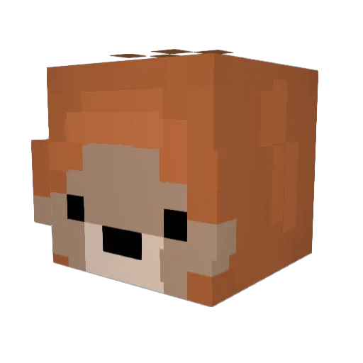 unholyy Minecraft avatar head, 3D render