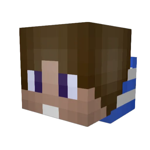 unhorangi Minecraft avatar head, 3D render