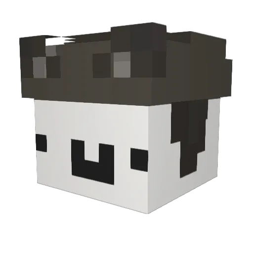 unhuh Minecraft avatar head, 3D render