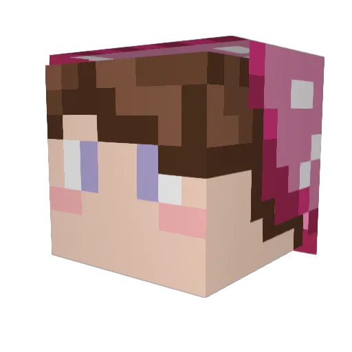 unhurtable Minecraft avatar head, 3D render