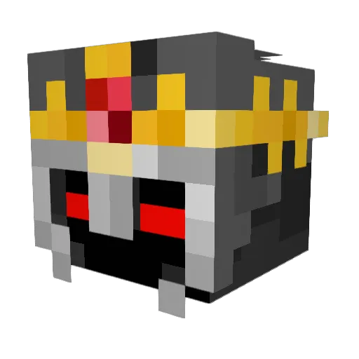 unhyb Minecraft avatar head, 3D render