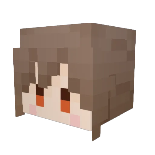 uni1815 Minecraft avatar head, 3D render
