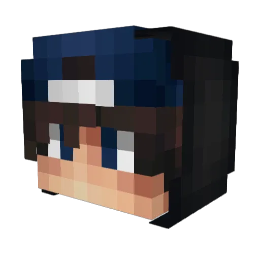 uni400 Minecraft avatar head, 3D render