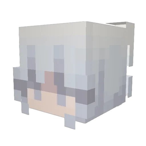 uniVerseTi Minecraft avatar head, 3D render
