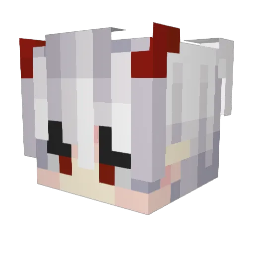 uni_030 Minecraft avatar head, 3D render
