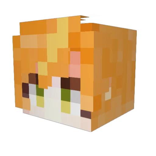 uni_Mayu Minecraft avatar head, 3D render
