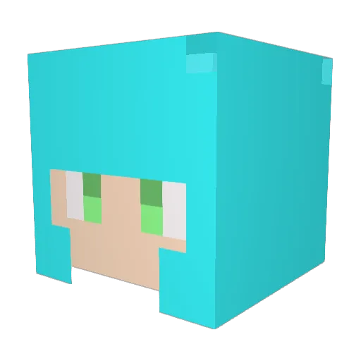 uni_gamuro Minecraft avatar head, 3D render