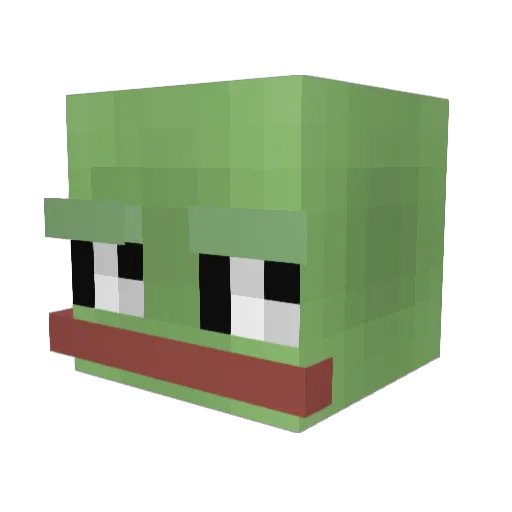 uniblin Minecraft avatar head, 3D render