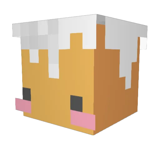 unicatbestie Minecraft avatar head, 3D render