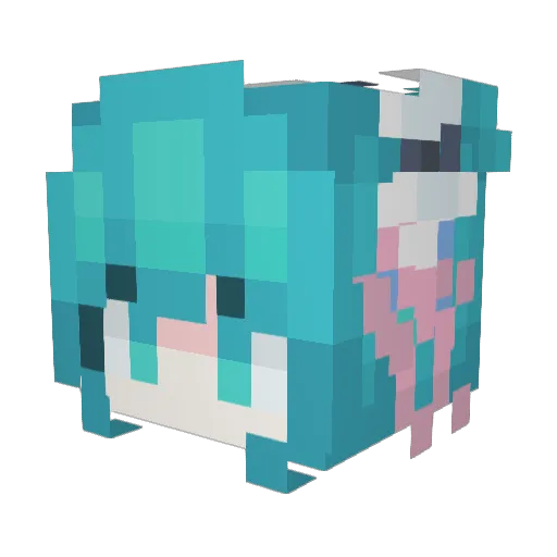 unichan39 Minecraft avatar head, 3D render