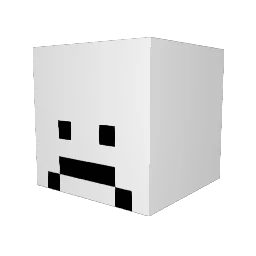 unicodes Minecraft avatar head, 3D render