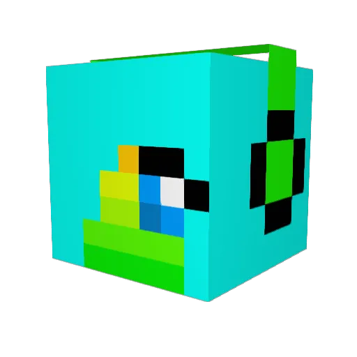 unicorn1219 Minecraft avatar head, 3D render