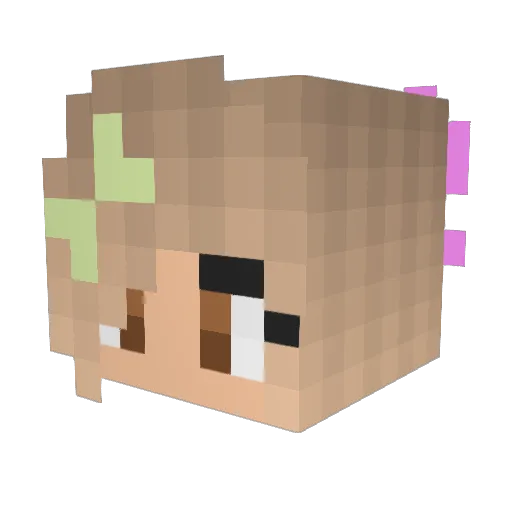 unicorn17h Minecraft avatar head, 3D render