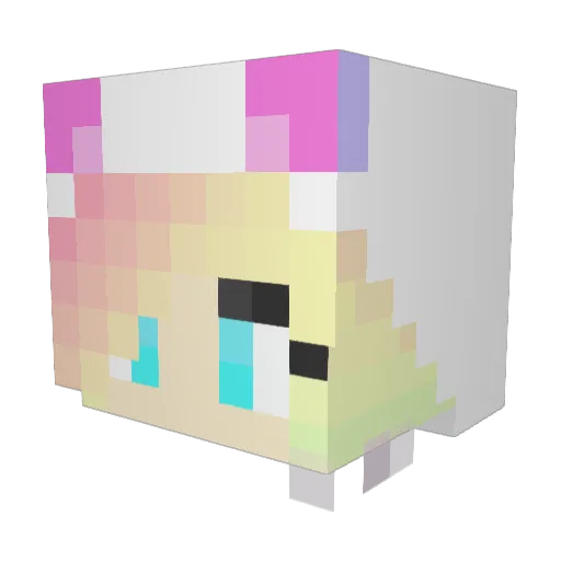 unicorn39 Minecraft avatar head, 3D render