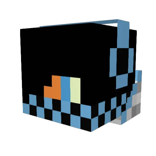 unicorn87 Minecraft avatar head, 3D render