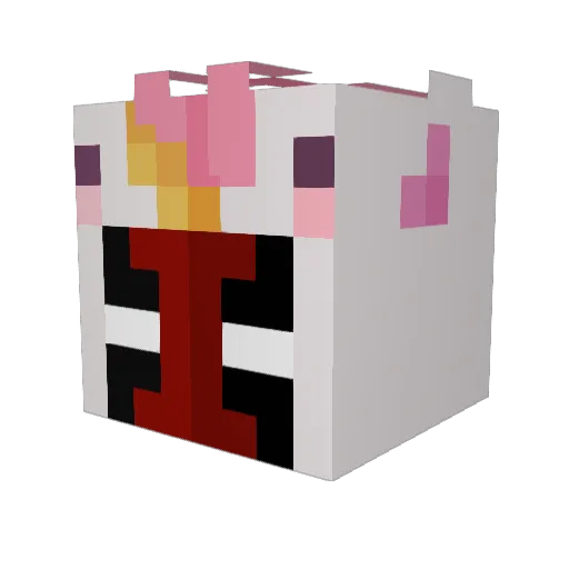 unicorn_dude Minecraft avatar head, 3D render