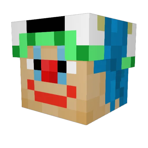 unicorn_lover420 Minecraft avatar head, 3D render