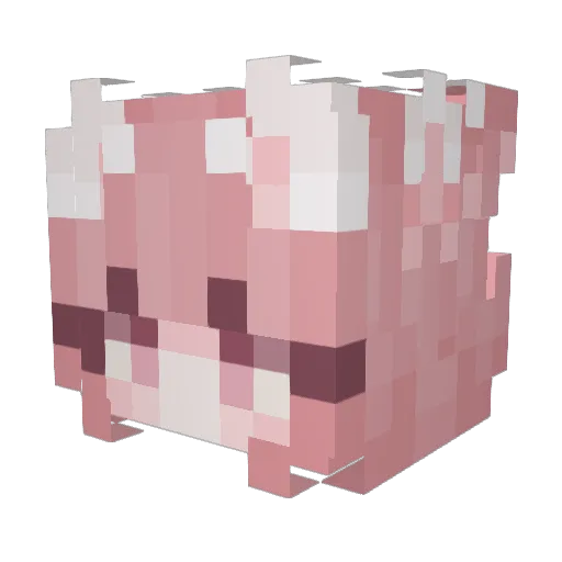 unicornaLove Minecraft avatar head, 3D render