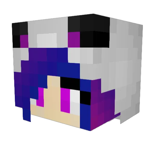 unicorncakes123 Minecraft avatar head, 3D render