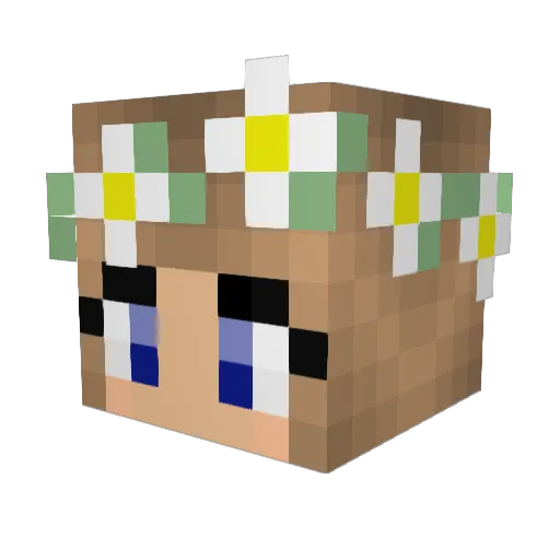 unicornface Minecraft avatar head, 3D render