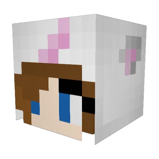 unicorngirl2023 Minecraft avatar head, 3D render